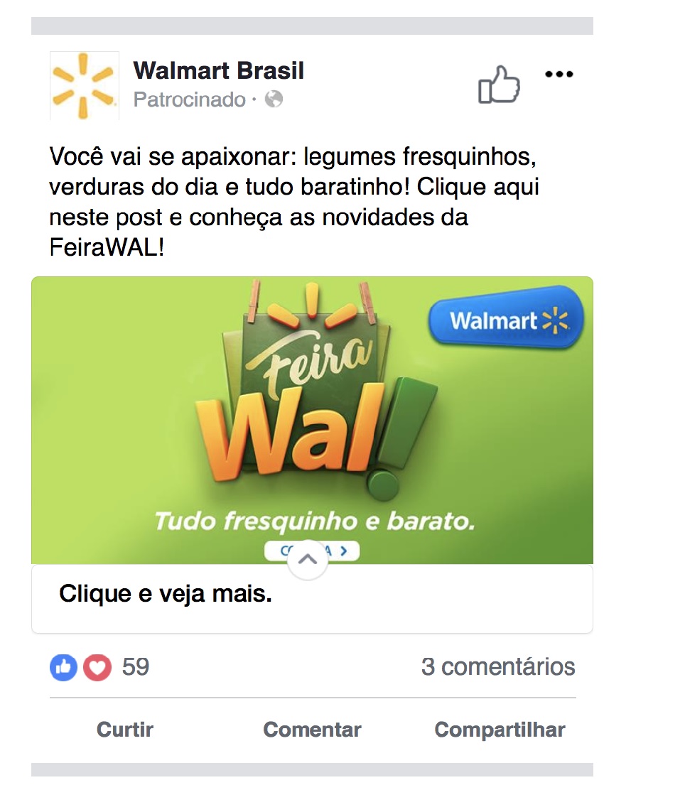 Walmart Brasil e Isobar inovam em campanha no Facebook – Aponte Comunicação